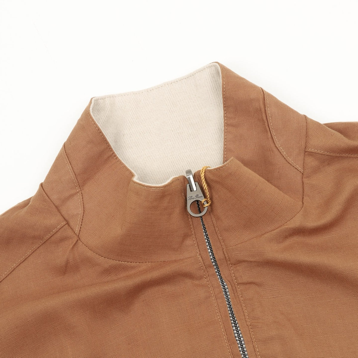 Loro Piana Women's Men's Camel Stand-Collar Zip-Up Jacket