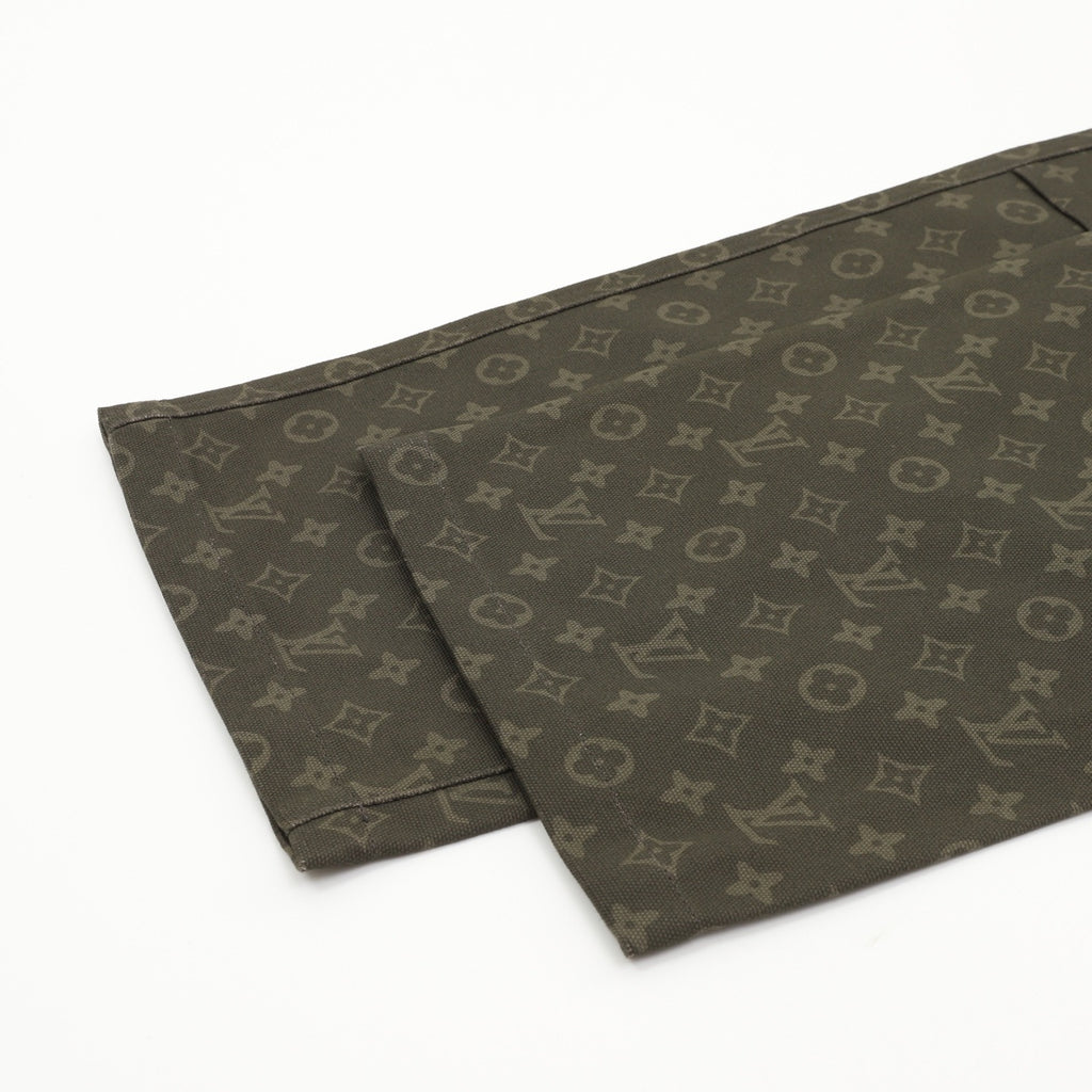 Louis Vuitton Women's & Men's Olive Monogram Wide-Leg Trousers