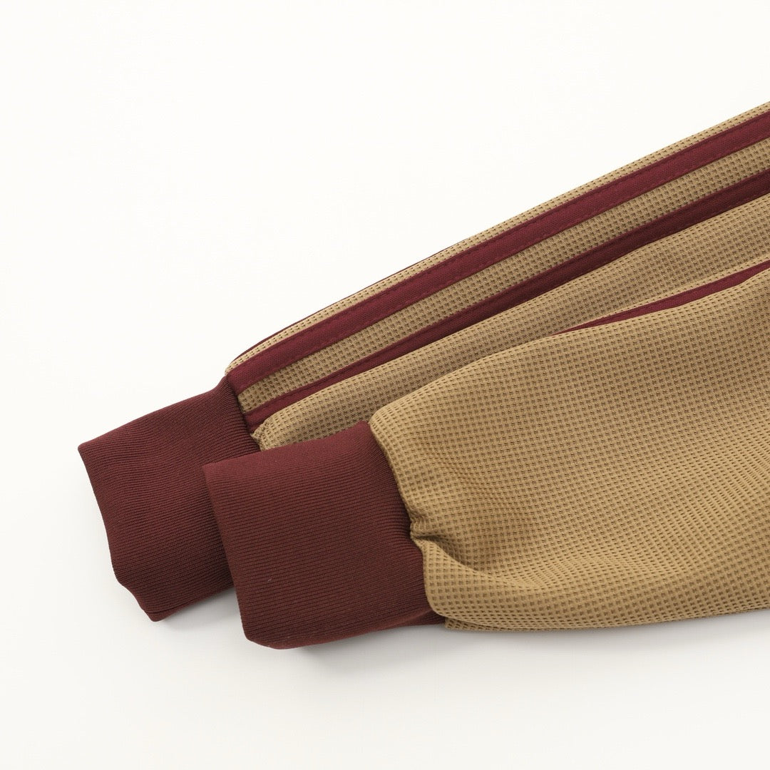 Adidas Originals American Retro Trefoil Track Jacket | Cream Burgundy Stripe Navy Trim