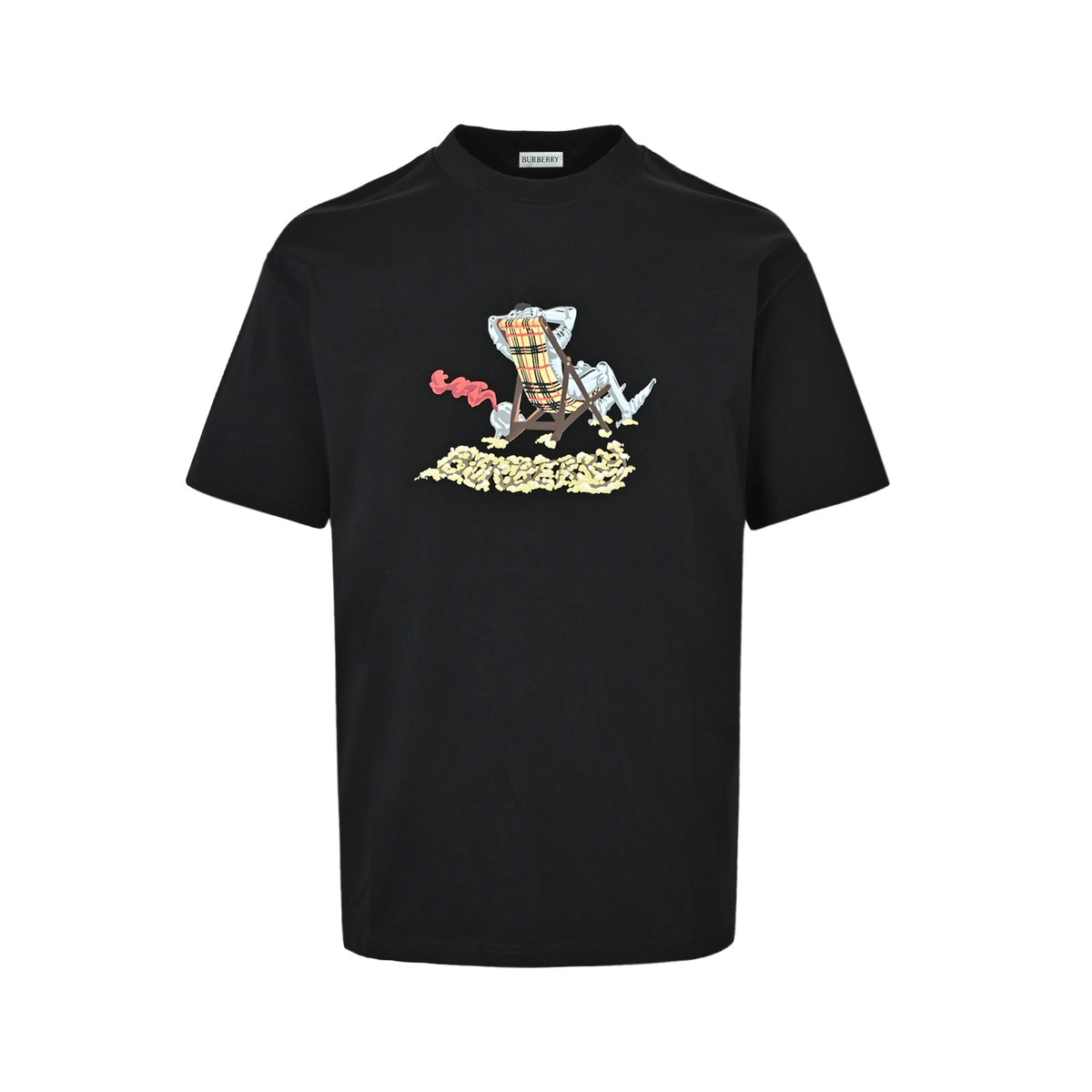 Burberry Men's Black Beach Skeleton Print T-Shirt