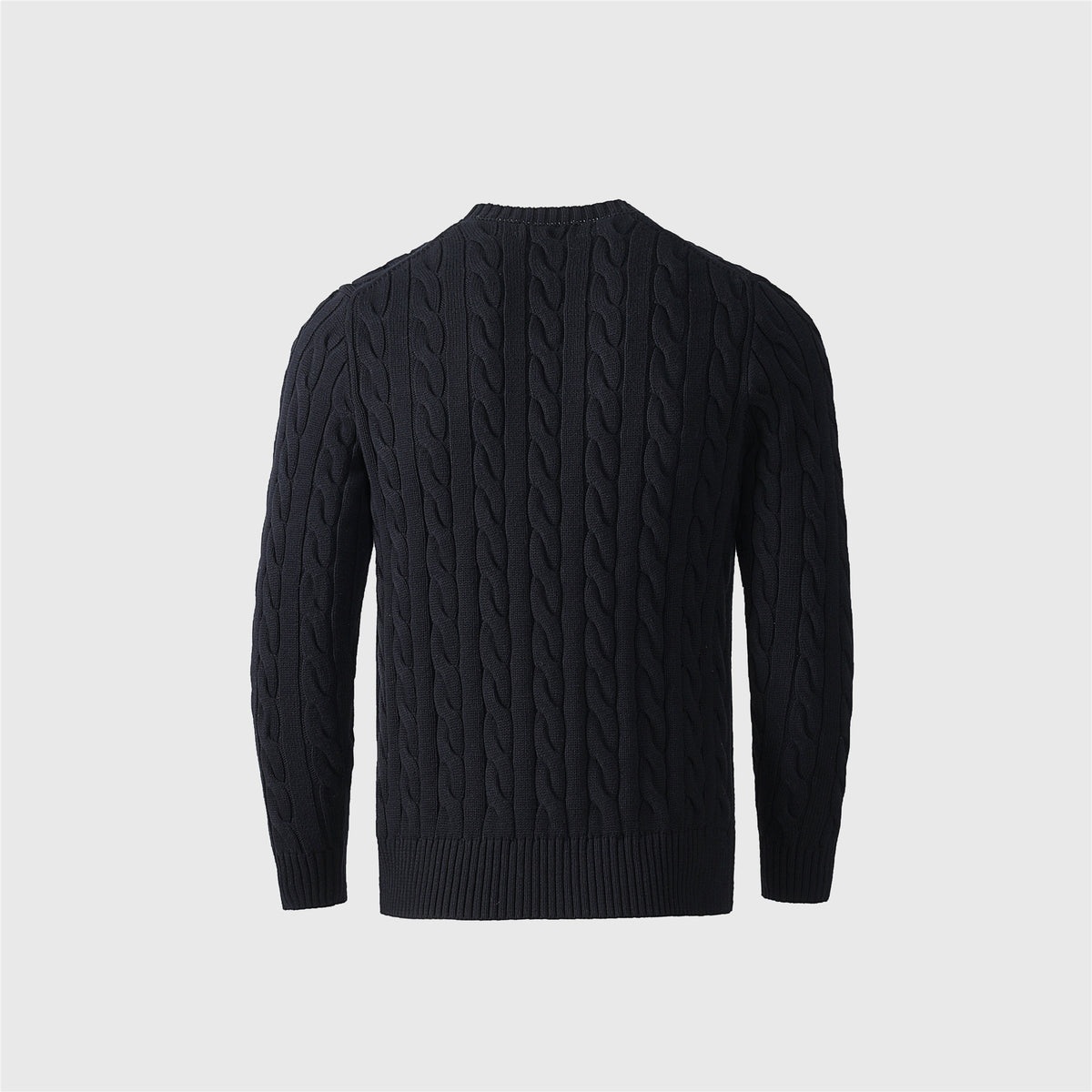 Polo Ralph Lauren Women's Men's Black Cable Knit Crewneck Sweater