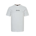 Zegna Men's White Logo Print Short-Sleeve T-Shirt