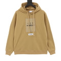 Burberry Women's & Men's Camel Square Label Logo Hoodie