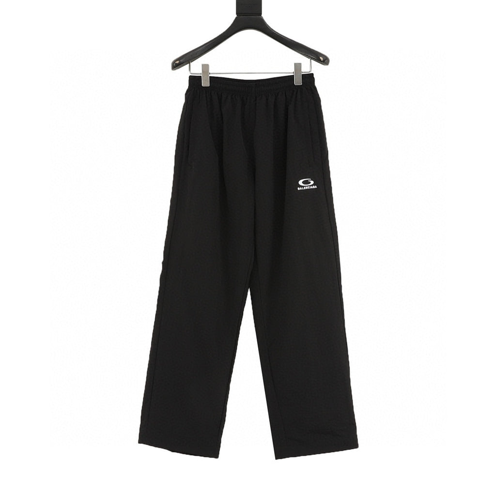 Balenciaga 26SS Arc Emblem Logo Embroidered Wide-Leg Track Pants