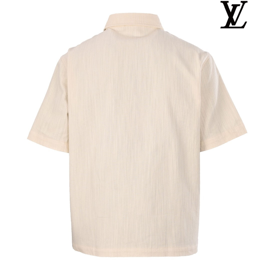 Louis Vuitton Men's Beige Short Sleeve Shirt