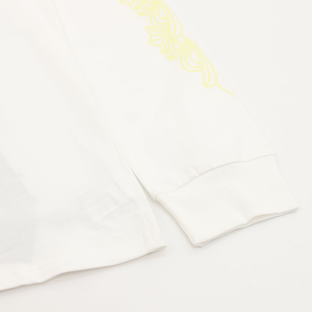 Chrome Hearts Horseshoe Logo Pocket Long-Sleeve Tee — Black, Cream Print