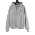 AMI Paris Ami de Cœur Zip-Up Hoodie — Black, Heart Logo