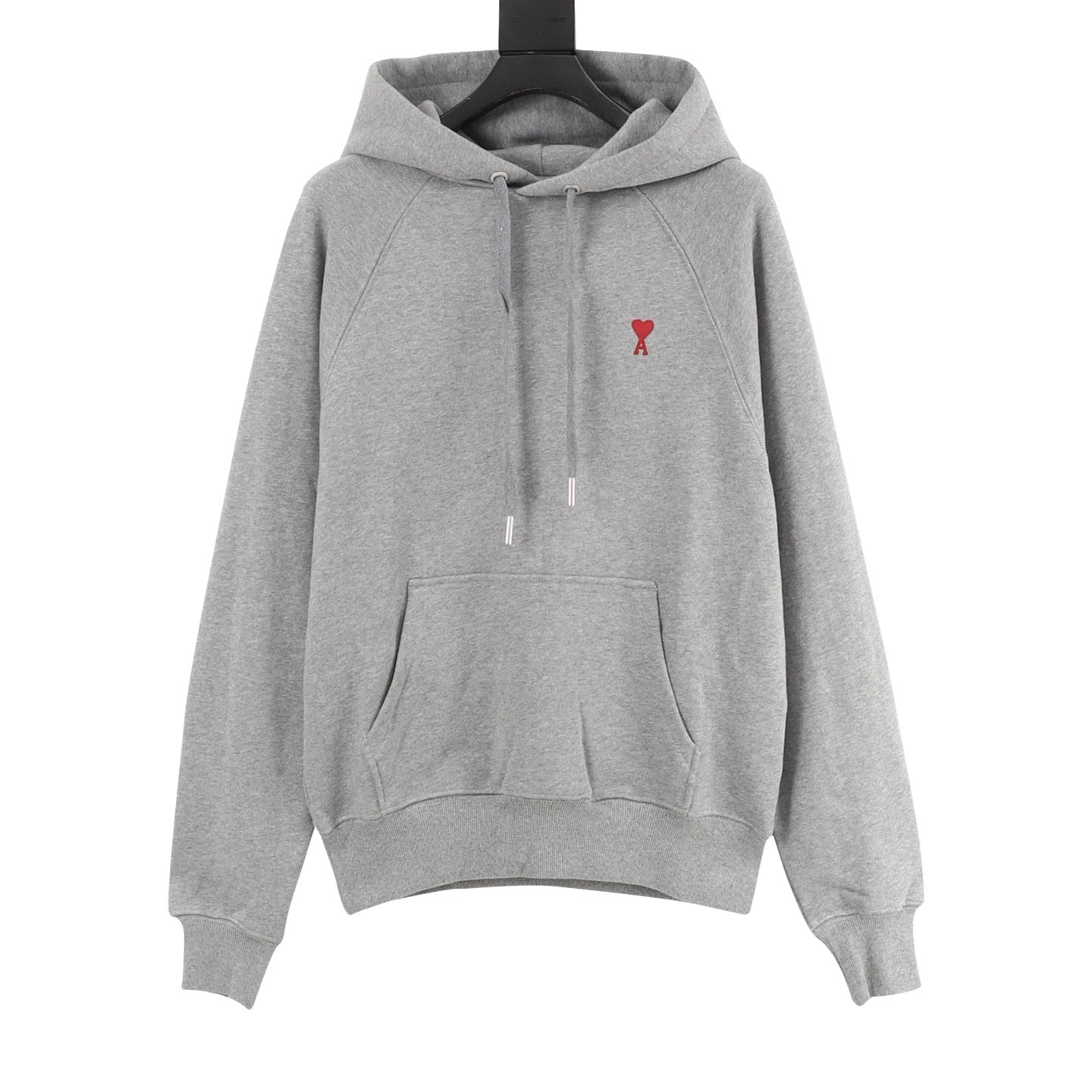 AMI Paris Ami de Cœur Zip-Up Hoodie — Black, Heart Logo