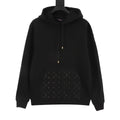 Louis Vuitton Women's Men's Black Monogram Rhinestone Hoodie