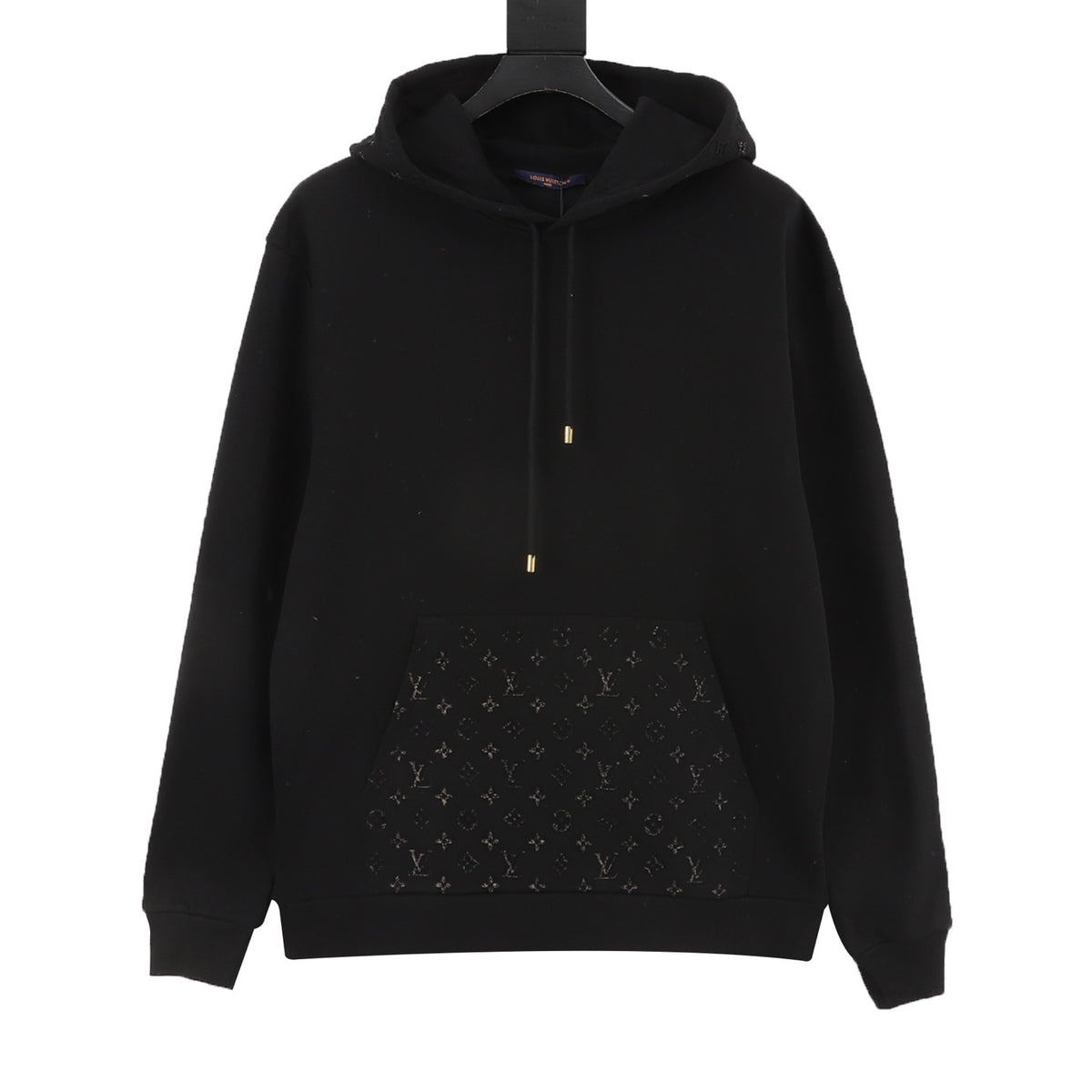 Louis Vuitton Women's Men's Black Monogram Rhinestone Hoodie