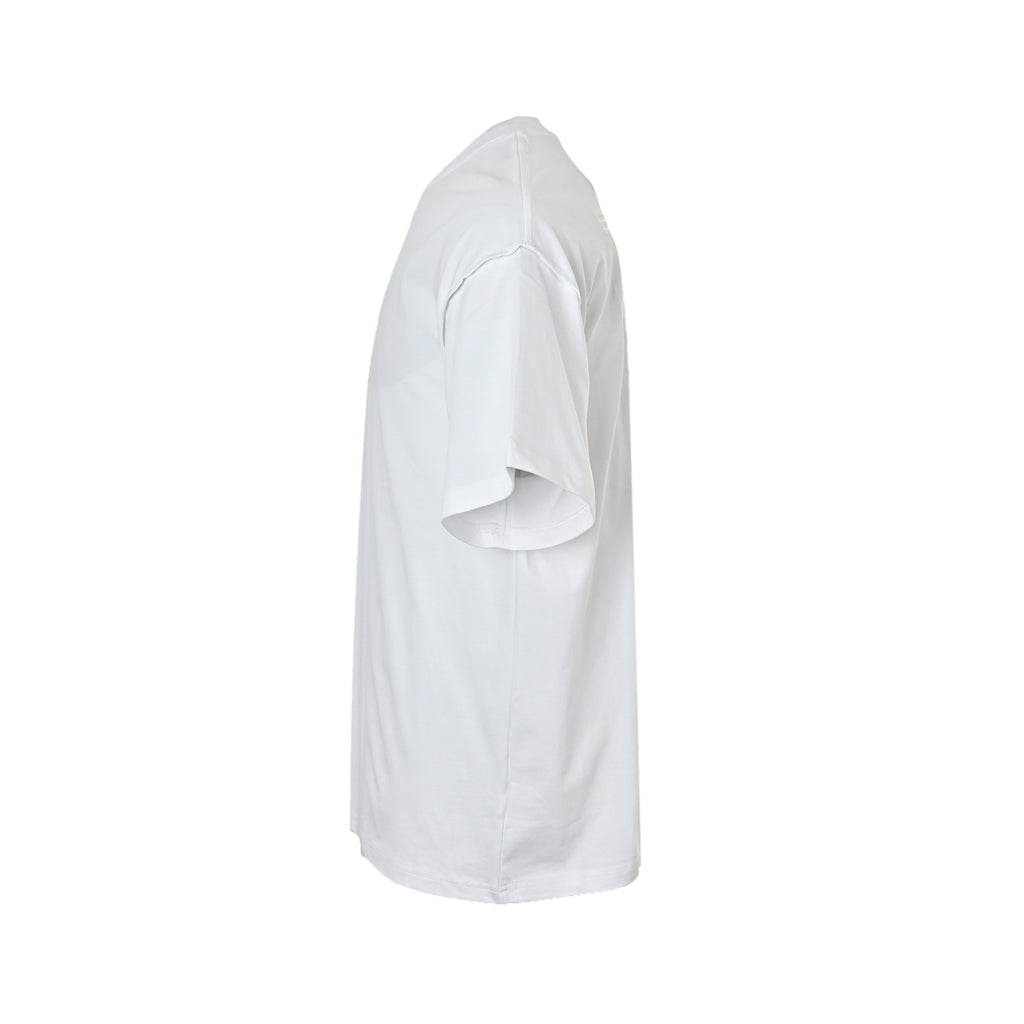 Louis Vuitton Embossed Square LV Logo Short-Sleeve T-Shirt in White