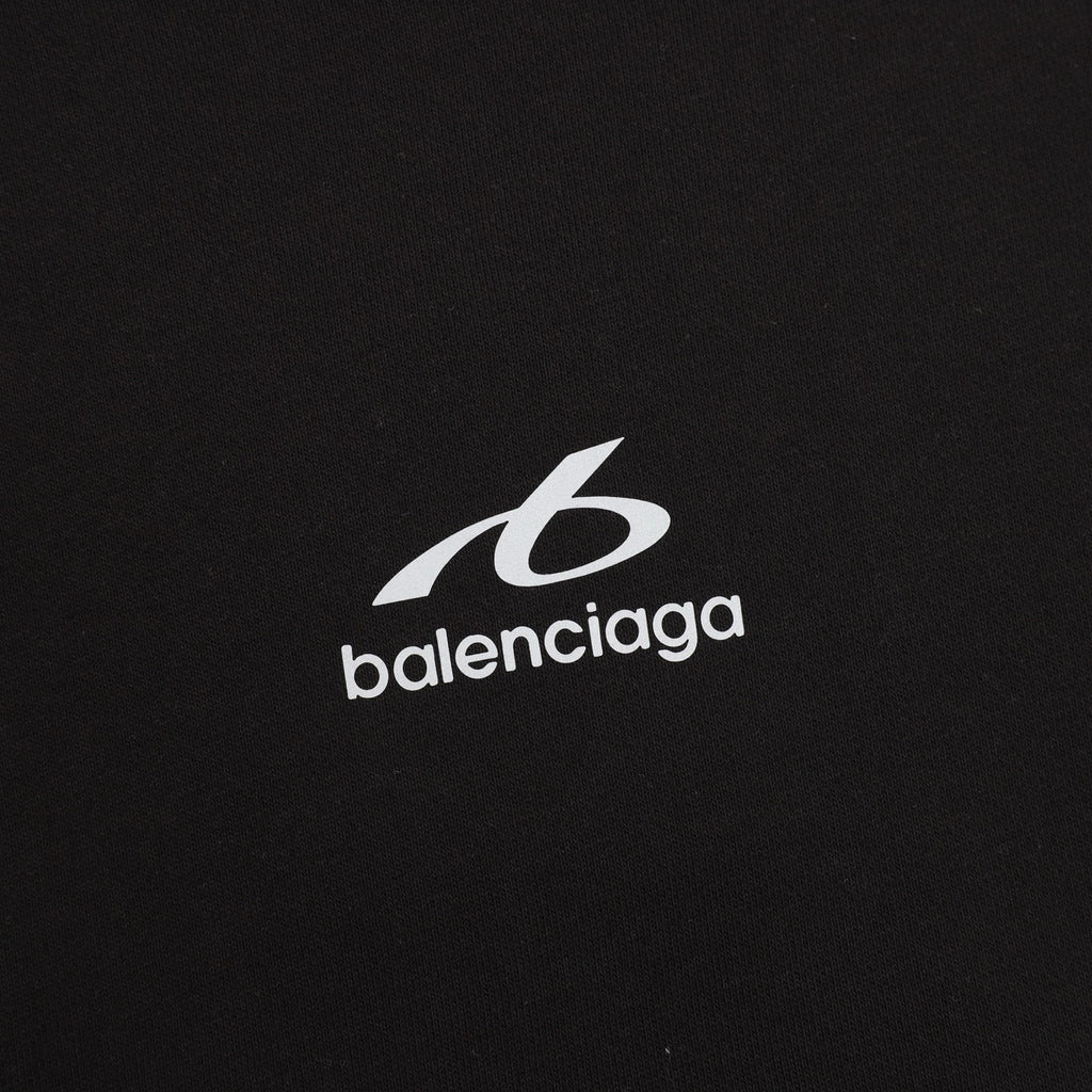 Balenciaga Bodies 6B Logo Printed Oversized Hoodie | Black Heavyweight Luxury Streetwear