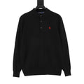 Polo Ralph Lauren Women's & Men's Black Pony Logo Long-Sleeve Knit Polo