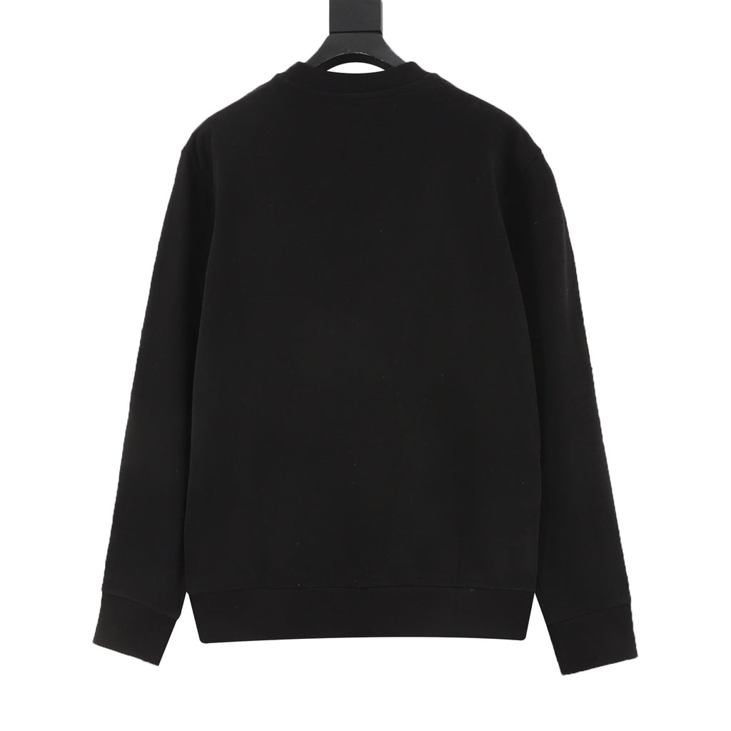Moncler Women's Men's Black Logo Crewneck Sweatshirt