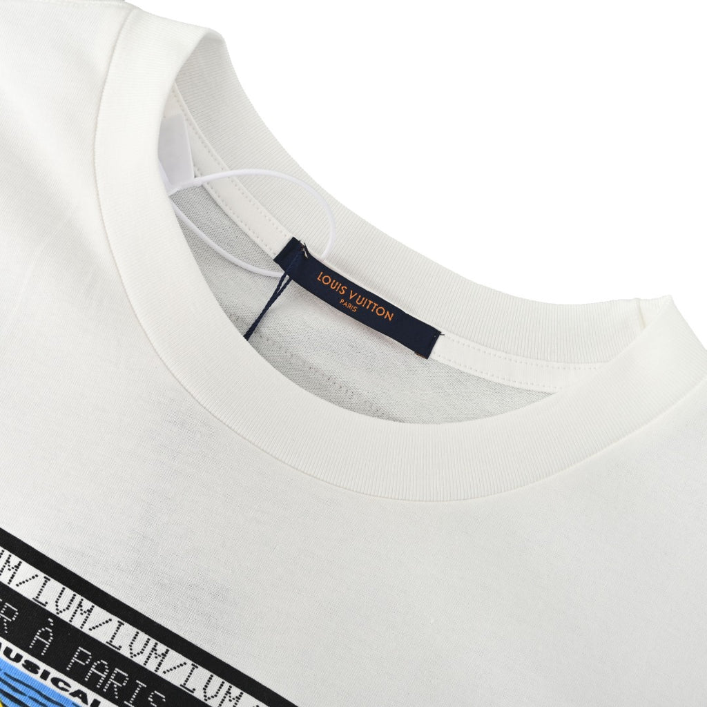 Louis Vuitton Women's / Men's Jazz Graphic Print T-Shirt in White