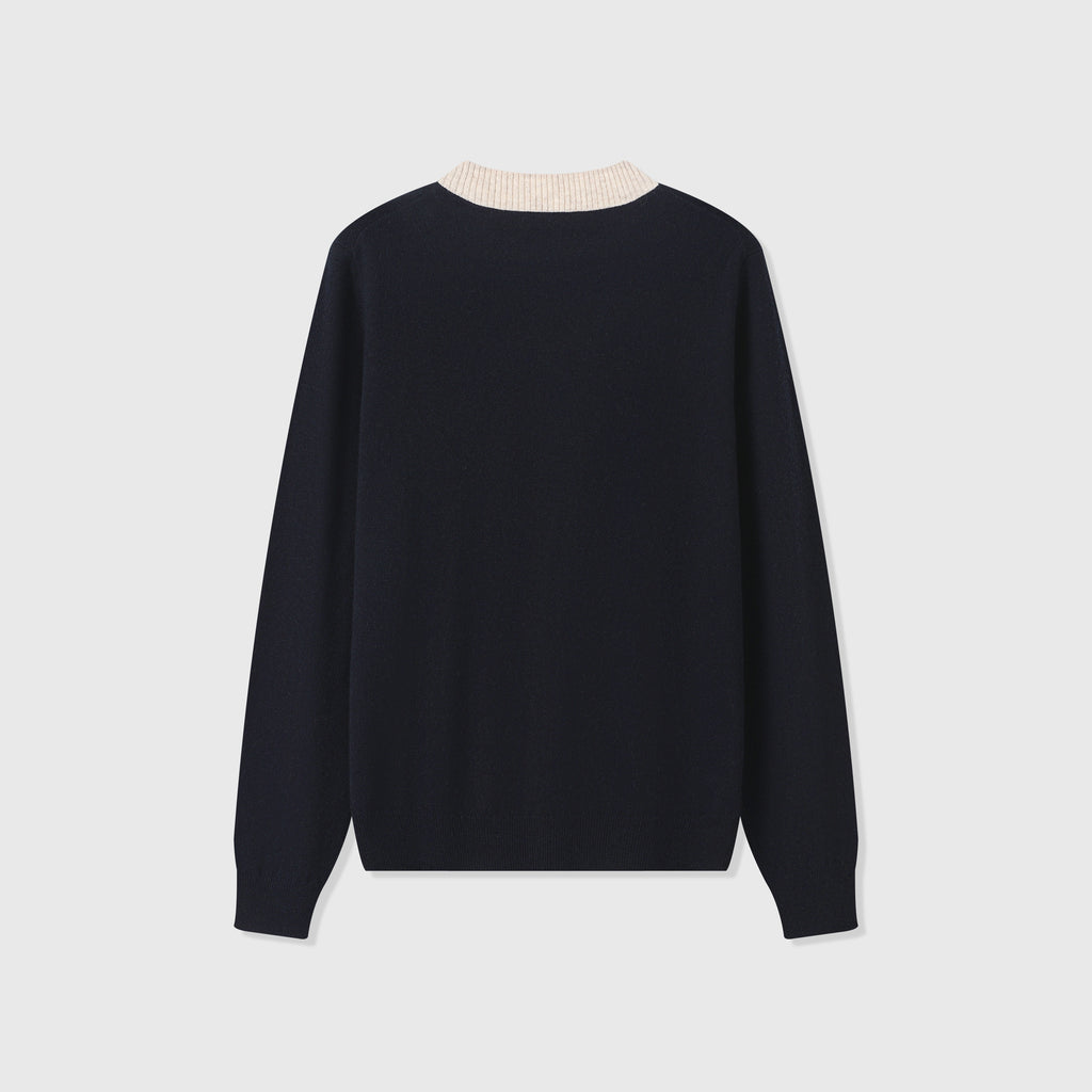 Hermès Men's Crewneck Sweater in Navy