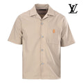 Louis Vuitton Men's Beige Camp Collar Short Sleeve Shirt
