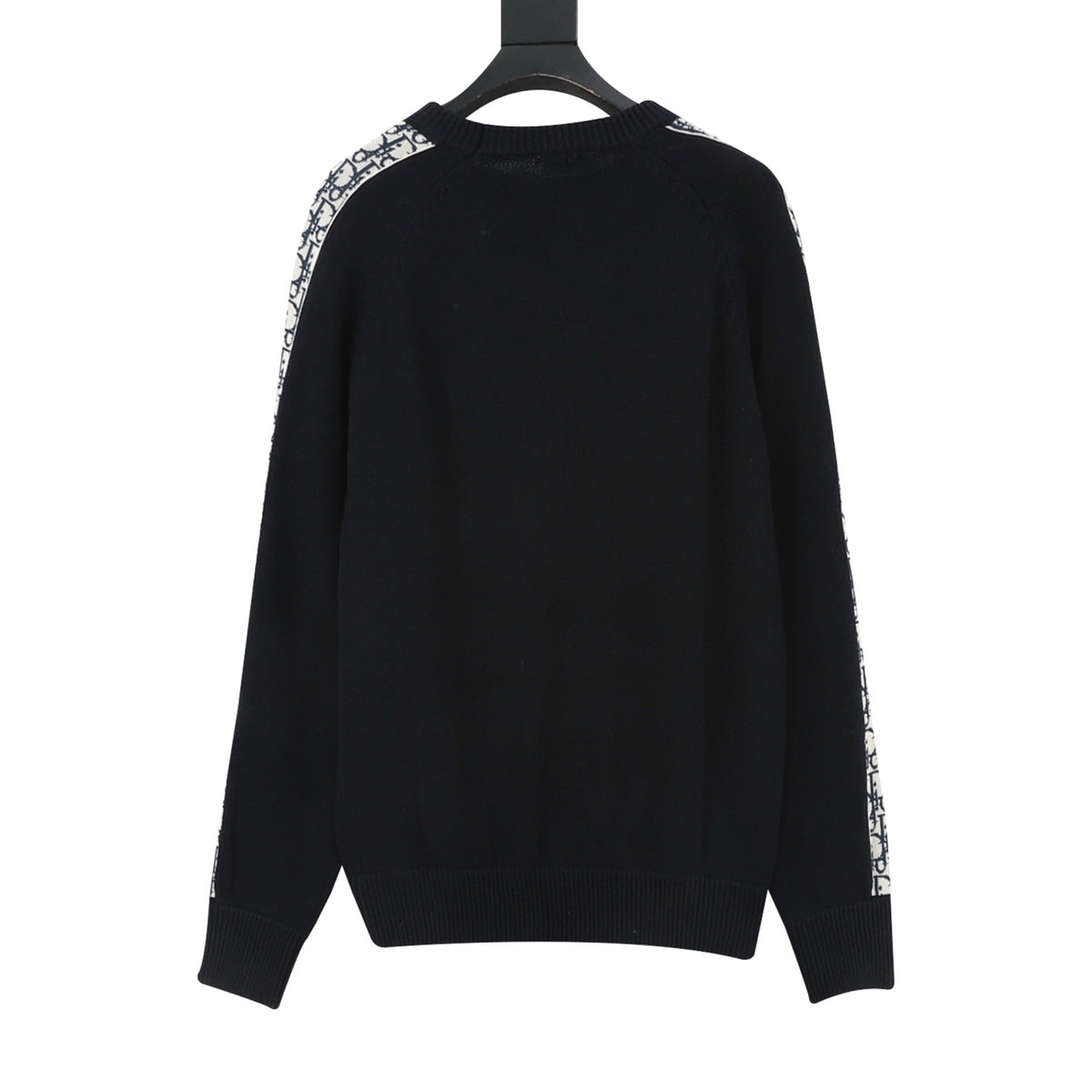 Dior Women's Men's Black Oblique Stripe Crewneck Sweater