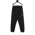 Chrome Hearts Triple Cross Leather Patch Joggers — Grey Marl