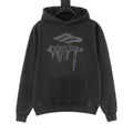 Balenciaga Women's Men's Black Paris Liberty Graphic Distressed Pullover Hoodie
