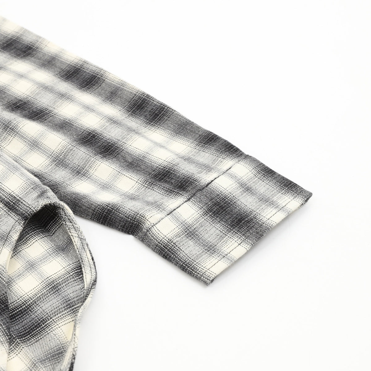 Balenciaga Women's Men's Black and White Plaid Flannel Logo Pocket Shirt