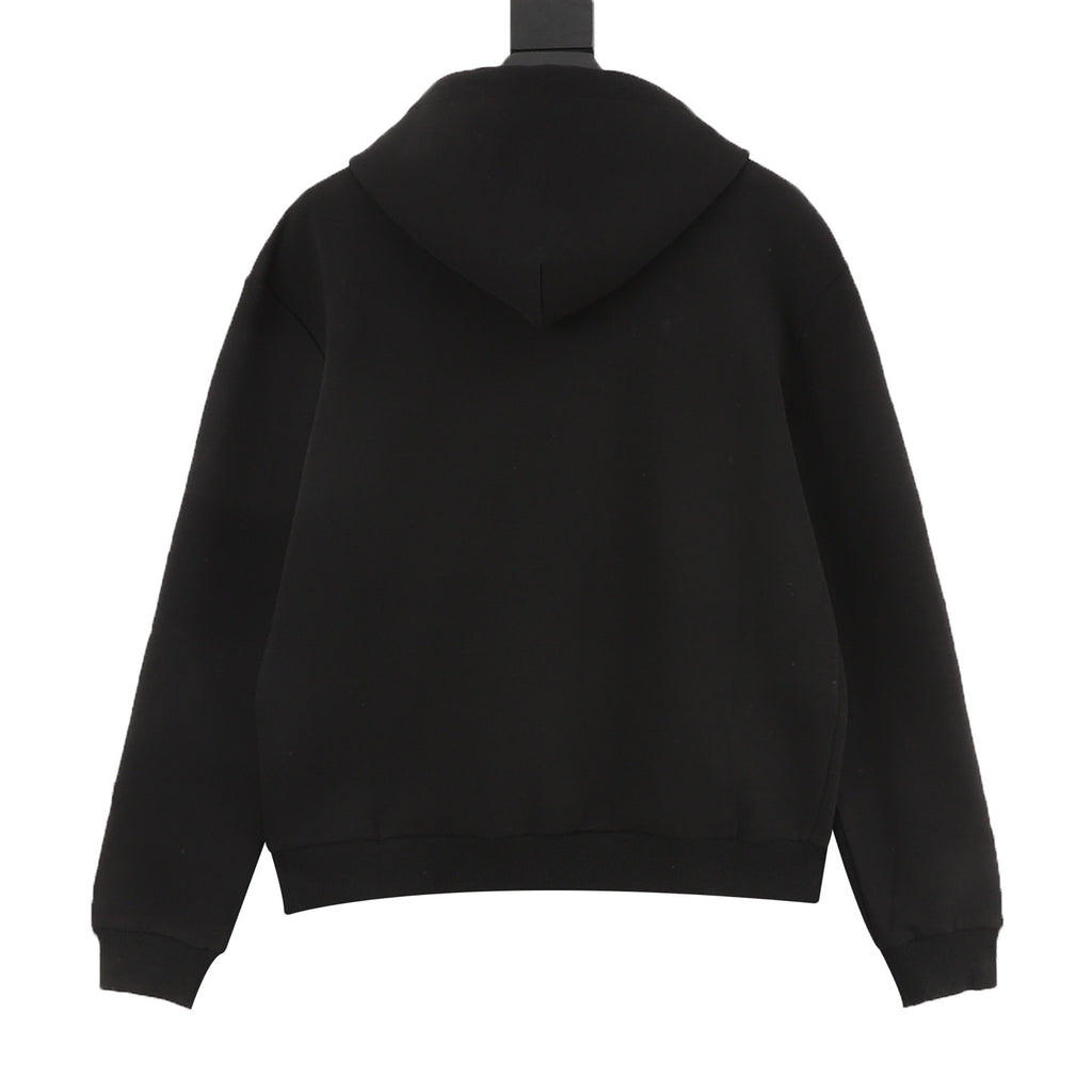 Louis Vuitton LV Two-Tone Embroidered Zip-Up Hoodie | Slate Blue Gold Hardware Luxury Sweatshirt