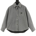 Prada Women's Men's Grey Wool Shirt Jacket