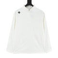 Descente Women's Men's White Half-Zip Stand-Collar Long-Sleeve Top