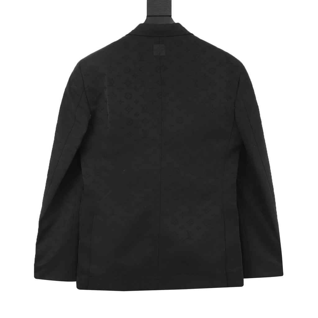 Louis Vuitton Women's Men's Black Monogram Single-Breasted Blazer