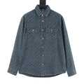 Dior Women's / Men's Oblique Jacquard Denim Shirt in Blue