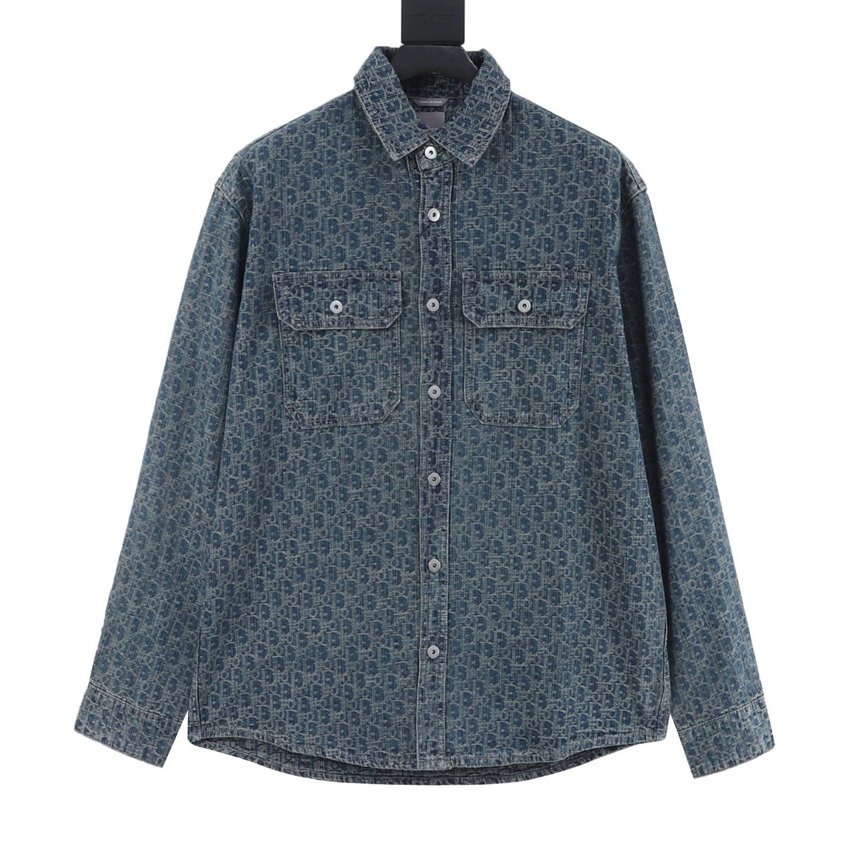 Dior Women's / Men's Oblique Jacquard Denim Shirt in Blue