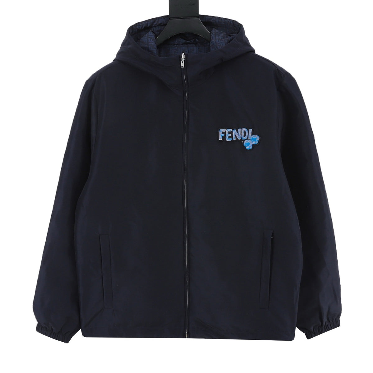Fendi Men's Hooded Jacket in Navy