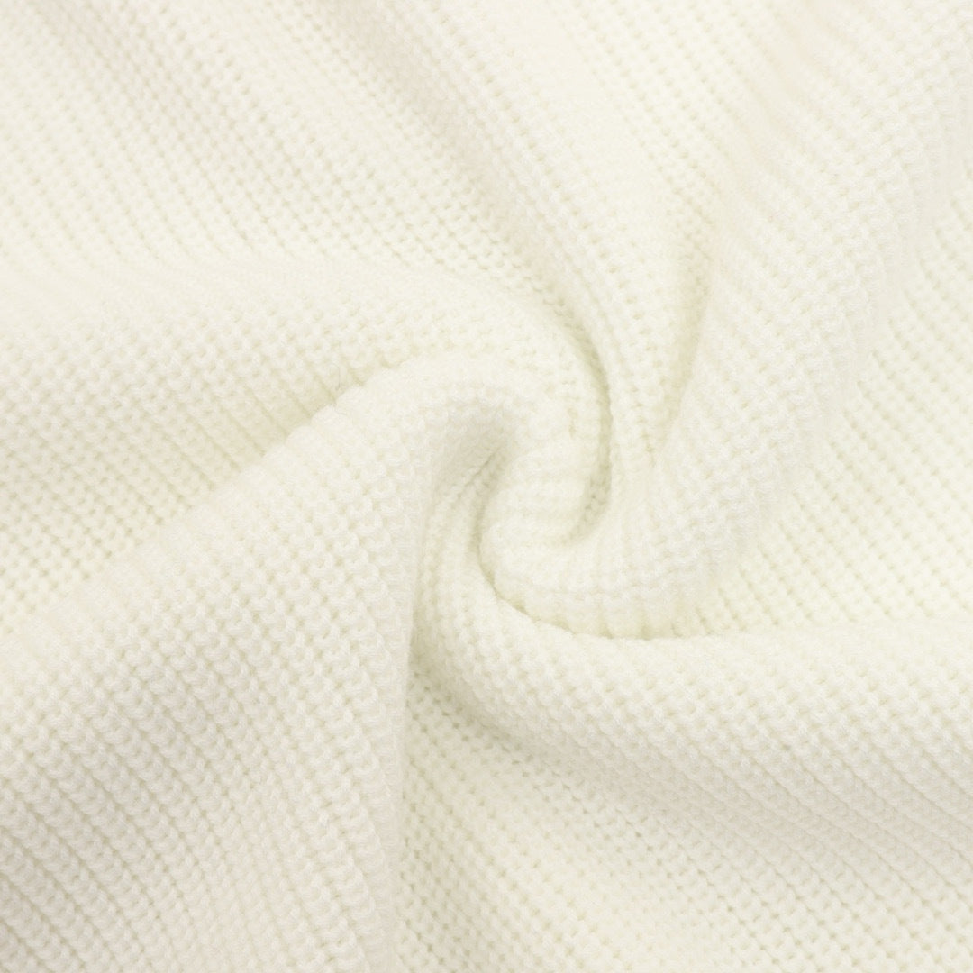 Prada Polo Collar Half-Zip Chunky Knit Sweater