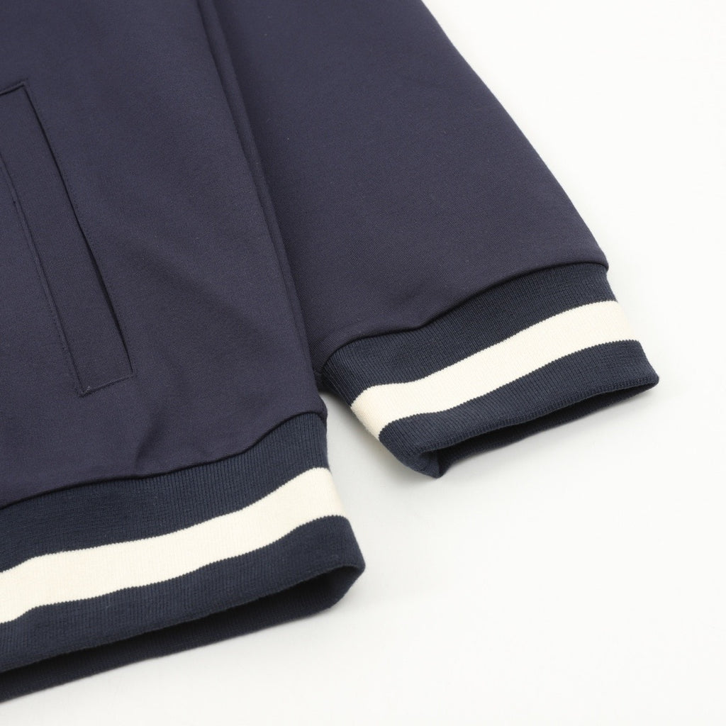 Gucci Women's Men's Navy Stripe Logo Full-Zip Hooded Jacket