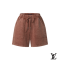Louis Vuitton Washed Brown Drawstring Shorts