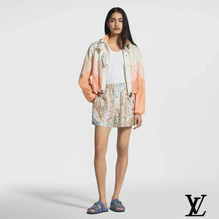 Louis Vuitton Floral Scarf Print Silk Shorts