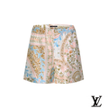 Louis Vuitton Floral Scarf Print Silk Shorts