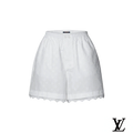 Louis Vuitton White Monogram Eyelet Lace Shorts
