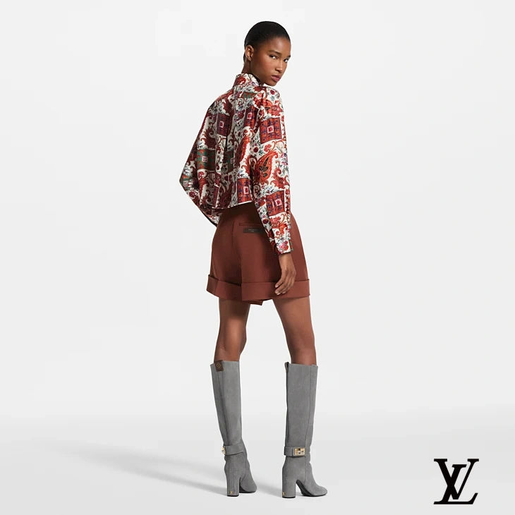Louis Vuitton Brown Pleated Cuffed Shorts