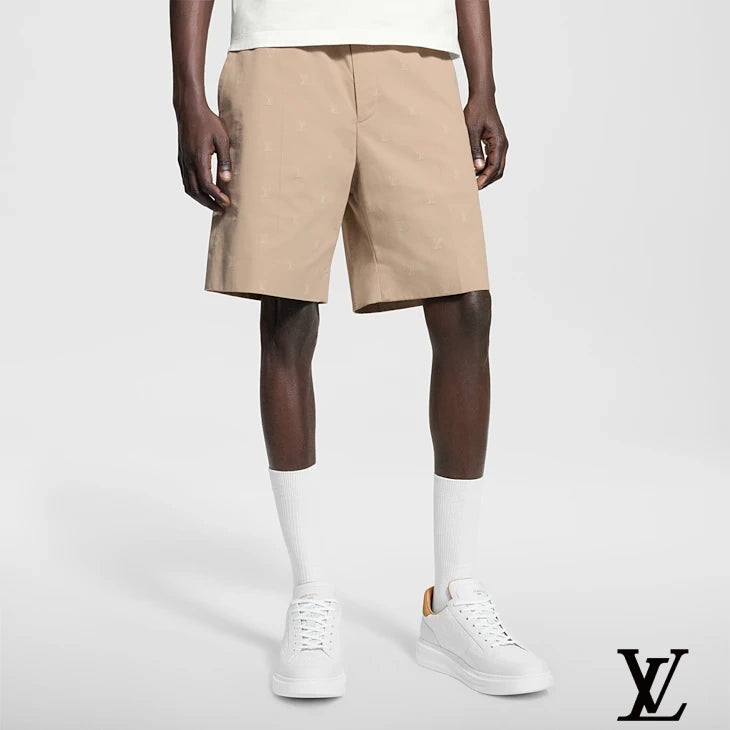 Louis Vuitton Beige Monogram Jacquard Shorts