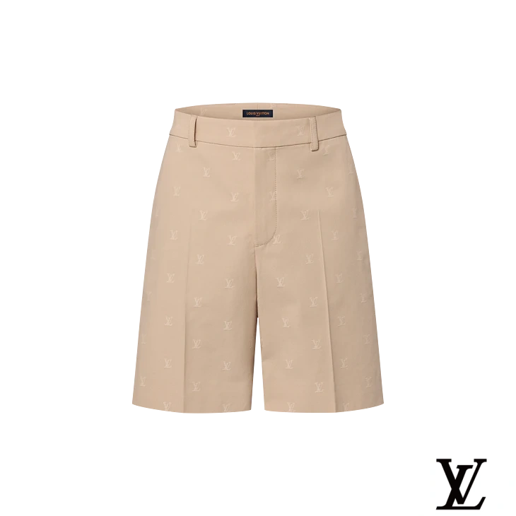 Louis Vuitton Beige Monogram Jacquard Shorts