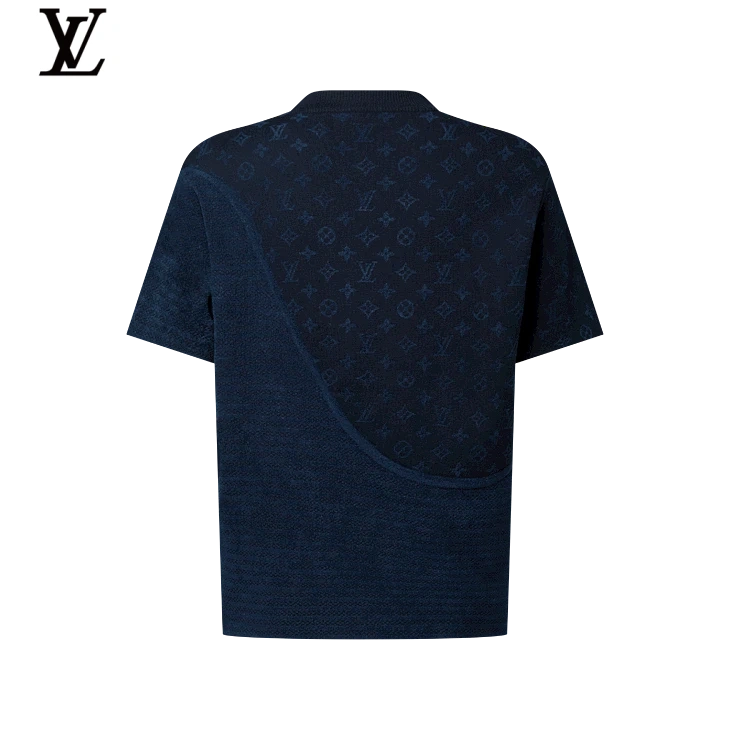 LV Monogram Mix Knit Short-Sleeve Top