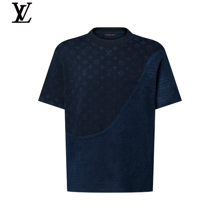 LV Monogram Mix Knit Short-Sleeve Top