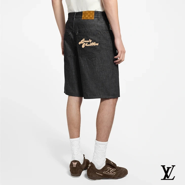 Louis Vuitton Dark Grey Denim Bermuda Shorts
