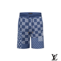 Louis Vuitton Blue Damier Patchwork Knit Shorts