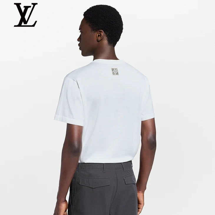 Louis Vuitton White Fox Logo Short Sleeve T-Shirt