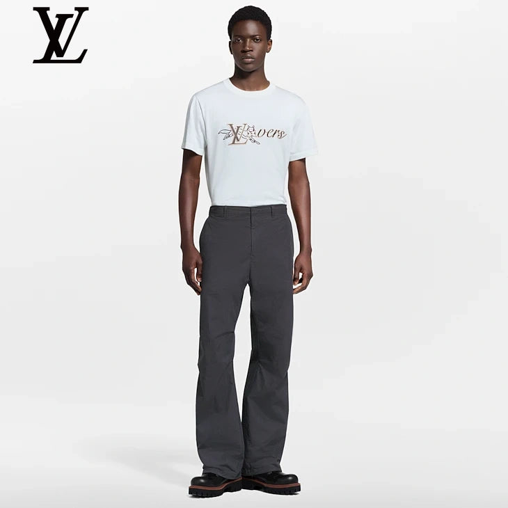 Louis Vuitton White Fox Logo Short Sleeve T-Shirt
