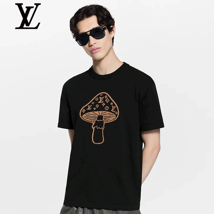Louis Vuitton Black Mushroom Print T-Shirt