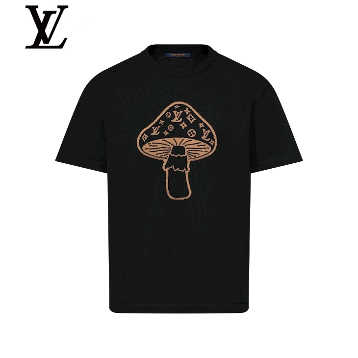 Louis Vuitton Black Mushroom Print T-Shirt