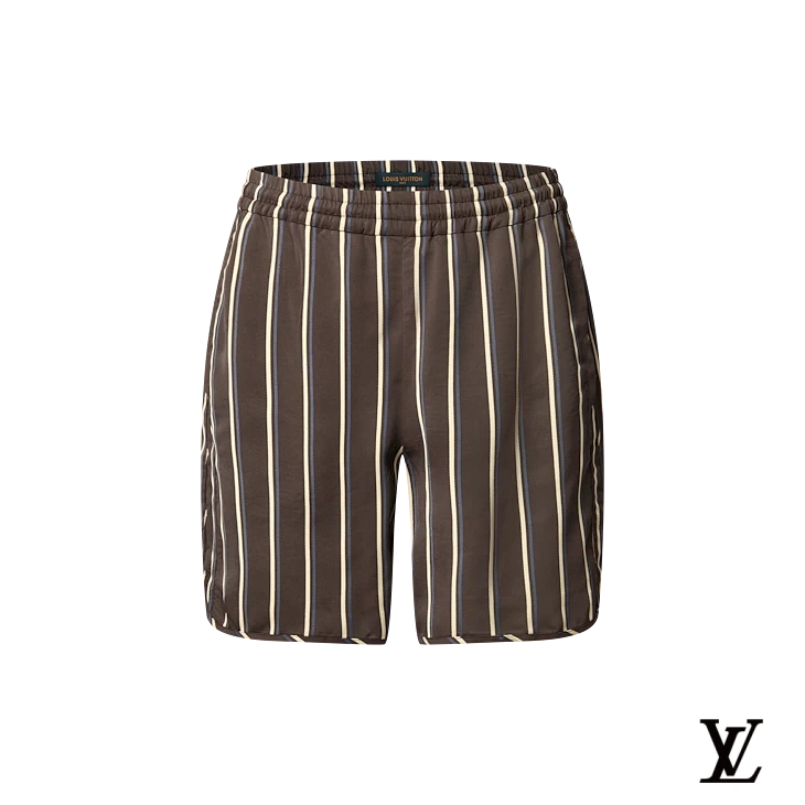 Louis Vuitton Navy Pleated Tailored Shorts